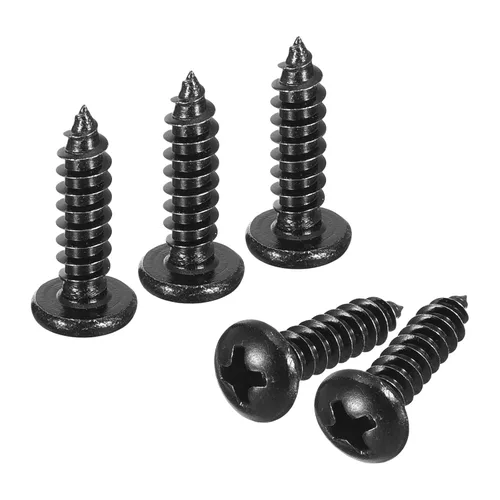 Vista 20 de uxcell 8mm x 3mm Tornillo Phillips de cabeza plana autorroscante, 100 piezas - Tornillo de cabeza redonda de acero inoxidable 304 con rosca completa