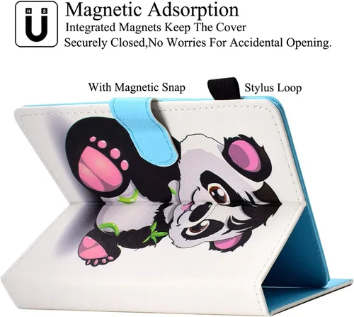 Vista 4 de Funda universal para tablet de 9.0 a 10.5 pulgadas, ranuras para tarjetas para iPad 9.7/iPad 10.2/iPad 10.5/Galaxy Tab 3 10.1/Tab 4 10.1/Tab S3 Oso