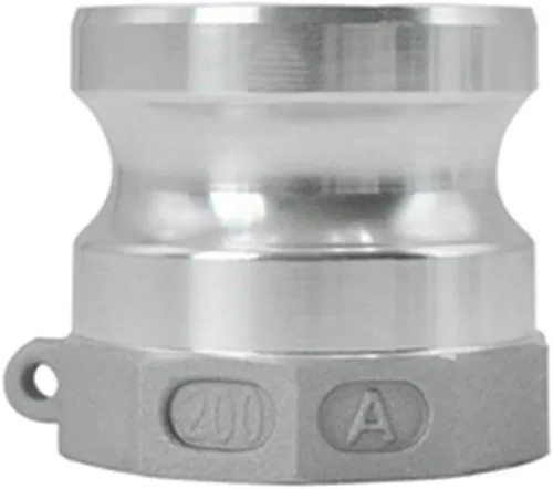 Vista 2 de SAFBY 2 piezas de aluminio tipo A de manguera de leva y ranura, enchufe x NPT hembra con 2 piezas de accesorios de junta Camlock (2 pulgadas)
