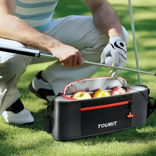 Vista 7 de TOURIT Cooler Bag - Funda aislante para 6 latas, pequeños accesorios de golf suaves para hombres, cabe discretamente en bolsa de golf
