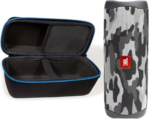 Vista 14 de JBL Flip 5 - Parlante portátil inalámbrico Bluetooth impermeable con estuche rígido protector divvi!. Negro