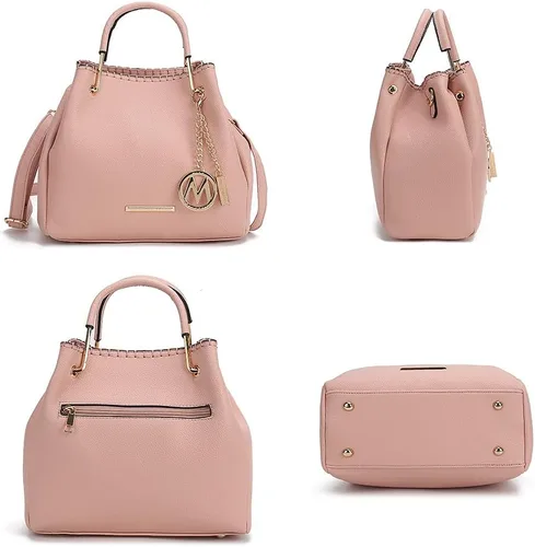Vista 5 de MKF Collection Mia K - Bolso de mano para mujer, de piel vegana, con asa superior, bolso de mano