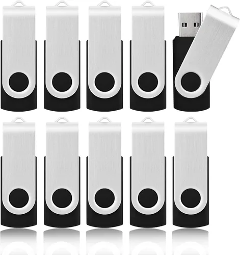 Vista 2 de KOOTION 20 unidades de unidades flash USB de 1 GB, unidades flash a granel, memorias 1G, unidades de pulgar giratorias 2.0, negro, paquete de 20