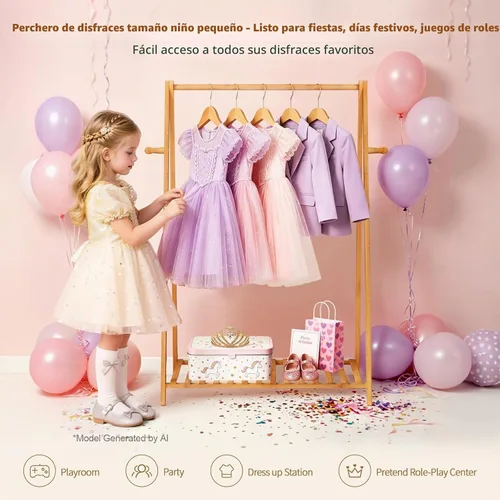 Vista 4 de Estante de ropa de los niños pequeños estantes de ropa de bebé