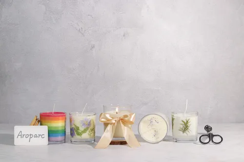 Vista 4 de Aroparc Tarros de velas a granel con tapas, 12 frascos de 10 onzas para hacer velas, transparentes aptos para lavavajillas