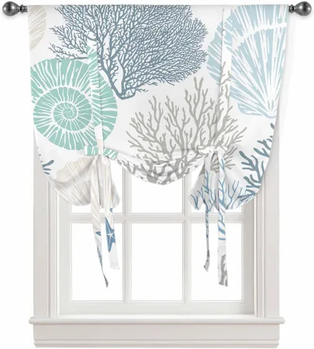 Vista 8 de Cortinas de globo de Navidad de Papá Noel rosa para ventanas, paneles de dormitorio de árbol de Navidad de 54 pulgadas de largo, con aislamiento