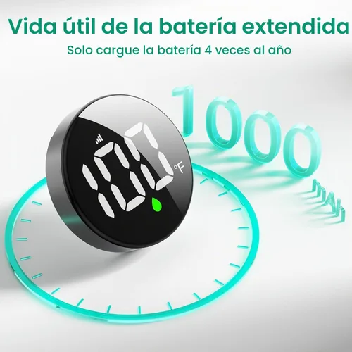 Vista 8 de Longriver MX08 Monitor de temperatura de ducha inalámbrico, termómetro de ducha para cabezales y sistemas Sensor hidroalimentado, pantalla