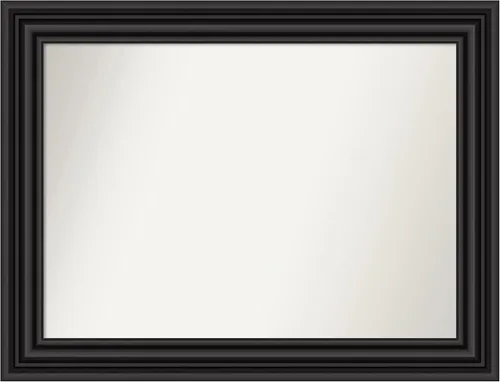 Vista 94 de Amanti Art Espejo personalizado, espejo de baño negro puente, espejo de pared o espejo de tocador de baño sobre el fregadero (26 x 26 pulgadas)