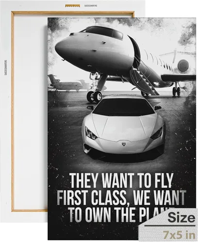 Vista 26 de Arte de pared motivacional para la oficina, lienzo de arte de súper auto, decoración automotriz inspiradora para los amantes de Porsche Sportscar