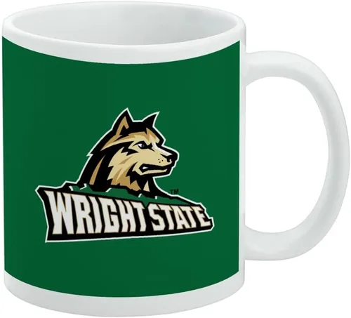 Vista 418 de Taza de cerámica con el logotipo principal de la Universidad Rider, taza de regalo novedosa para café, té y bebidas calientes, 11oz, blanca