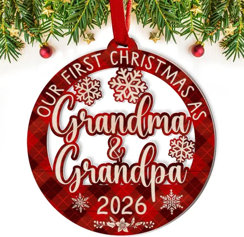 Vista 21 de Ornamento de Vidrio para el 50º Aniversario de Bodas – Elegante Decoración de Árbol de Navidad de Vidrio Transparente y Regalo Conmemorativo