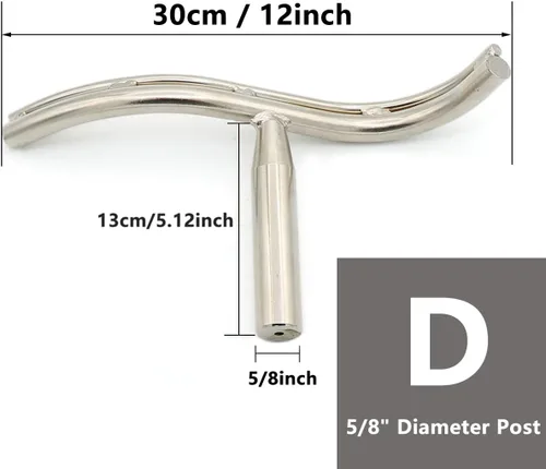 Vista 2 de Soporte de herramientas de torno de acero inoxidable plateado para carpintería Torno de torneado de madera Herramienta de torneado de soporte