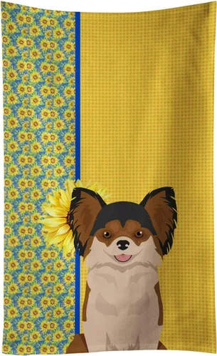 Vista 125 de Caroline's Treasures WDK5313KTWL - Toalla de cocina con diseño de girasoles de verano, color negro y tostado, Airedale Terrier, toalla de mano