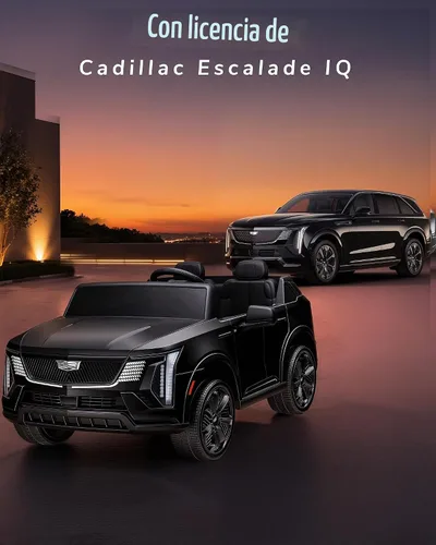 Vista 3 de Firstness Cadillac Escalade IQ Ride on Car de 2 plazas, color negro