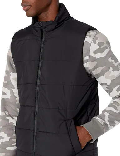 Vista 3 de Tienda Essentials Chaleco acolchado aislado con forro polar de peso medio para hombre