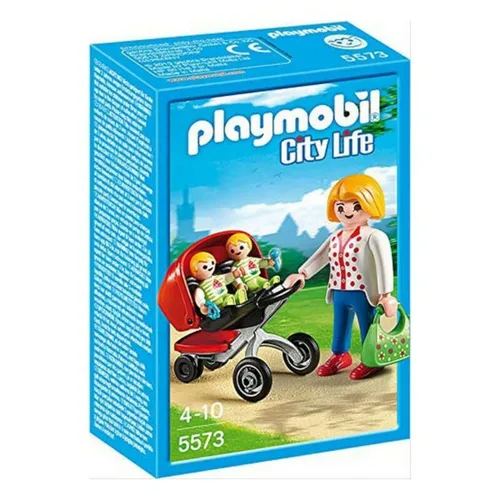 Vista 2 de Playset City Life Mama with Twin Cart Playmobil 5573