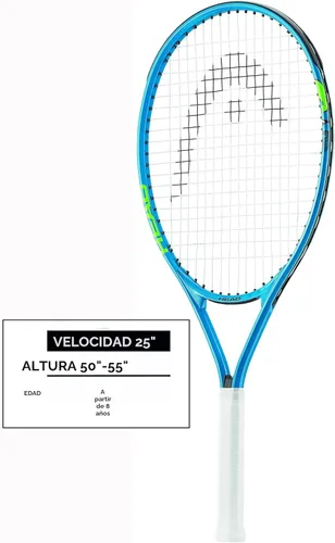 Vista 7 de HEAD Speed Kids - Raqueta de tenis preencordada para principiantes, raqueta de equilibrio de luz Jr, embalaje sin frustraciones, 25 pulgadas, azul