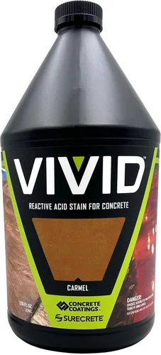 Vista 20 de CC Concrete Coatings Tinte ácido vívido para hormigón oliva 4OZ