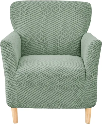 Vista 22 de NILUOH Funda para Sillón de Banquete de 1 Pieza Elástica Fundas para Sillas con Brazos Estampada Suave Funda para Silla de Acento Antideslizante