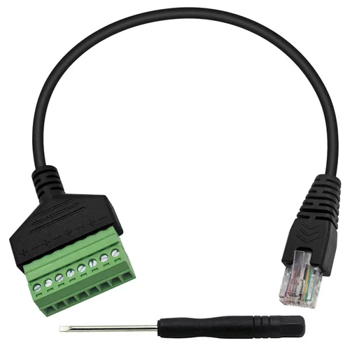 Vista 7 de Poyiccot Adaptador de terminal de tornillo RJ45 a 8 pines, extensor Ethernet - RJ45 8P8C hembra a 8 pines Tornillo Terminal Cable de placa