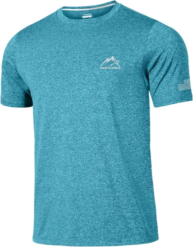 Vista 18 de NORTHYARD Camisetas de entrenamiento para correr para hombre, secado rápido Verde Armada (ArmyGreen)