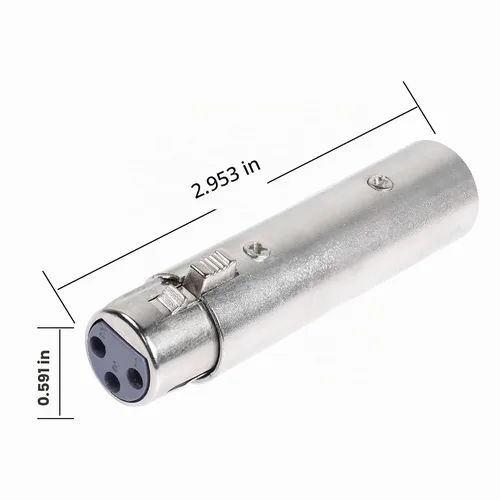 Vista 6 de Adaptador XLR macho a hembra, conector adaptador de extensión de cable de audio XLR de 3 pines (paquete de 2)
