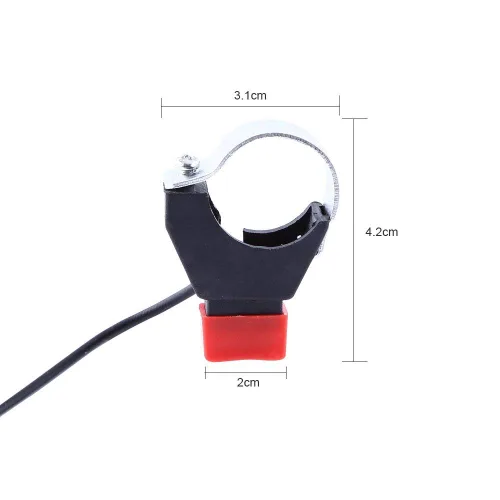 Vista 2 de Keenso Interruptor de apagado universal para bicicleta de 49 cc, interruptor universal de parada y apagado de bicicleta de cross, apto para manillar