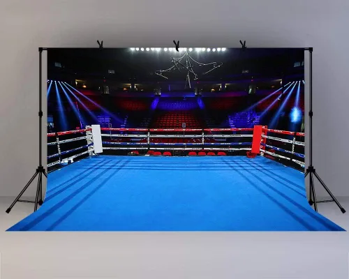 Vista 14 de Telones de fondo de anillo de boxeo para fotografía de 5 x 3 pies, para niños, niños, fiesta de cumpleaños, retrato de adultos, cartel de fiesta