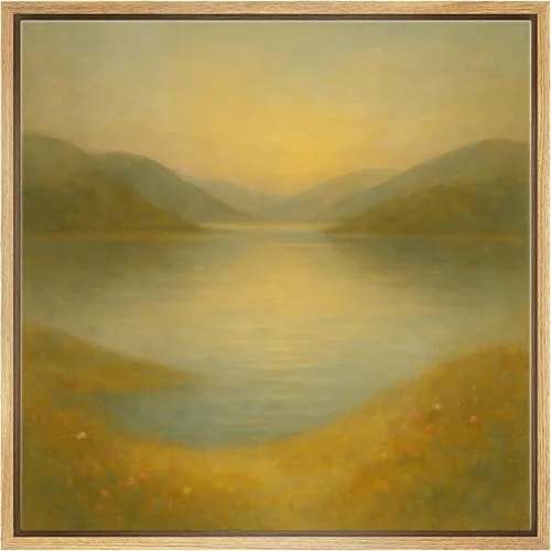 Vista 10 de SIGNWIN Lienzo enmarcado para pared, diseño retro de cielo azul y nube, paisaje, naturaleza, ilustraciones de área silvestre, bellas artes, casa