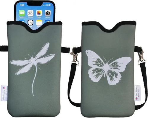 Vista 90 de Tainada Funda Estuche Bolsa de Neopreno para Teléfono para Hombres y Mujeres con Correa Cruzada/Cordón para el Cuello para iPhone 17/16/15 Pro Max