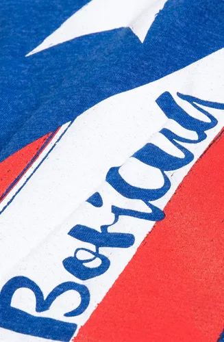 Vista 5 de BORICUA Playera cuello en V PR Puerto Rican Pride, bandera nuyoricana