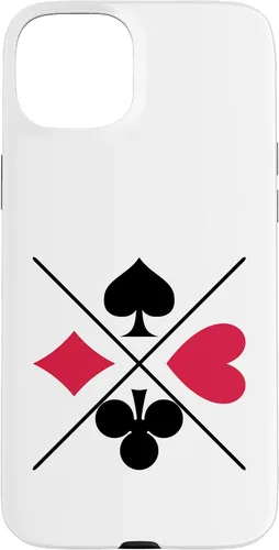 Vista 9 de Funda para iPhone 16 Poker Card Game Symbols Spades Check Cross Heart Games Cards Case