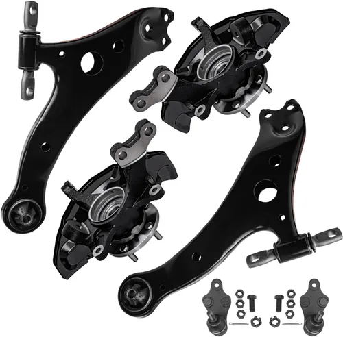 Vista 86 de Detroit Axle - Kit de extremo delantero para Chrysler 300 Dodge Charger 2011-2023 Challenger, 2 Lower Rearward Control Arms 2 Outer Tie Rods 2
