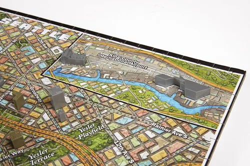Vista 7 de 4D Cityscape Seattle Time Puzzle (800 piezas)