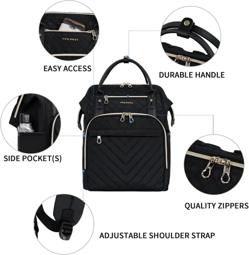 Vista 5 de KROSER Mochila para laptop de 17 pulgadas, elegante mochila de trabajo