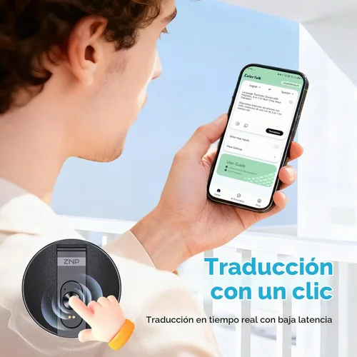 Vista 9 de Dispositivo de traductor AI, traductor inteligente portátil para traducción en tiempo real de 165 idiomas, Traductor de idiomas portatil de bolsillo