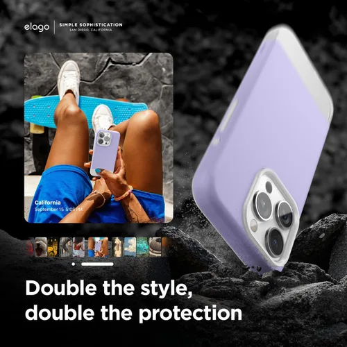 Vista 7 de elago Funda compatible con iPhone 15 Pro Max, compatible con MagSafe, Glide, funda protectora de cuerpo completo, a prueba de golpes, funda delgada