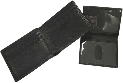 Vista 2 de Harley-Davidson Eagle Emboss Billfold para hombre con billetera de identificación extraíble EE9041L-BLK, Negro