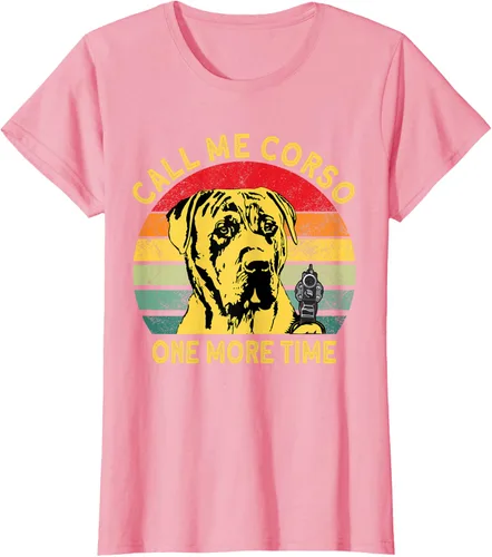 Vista 12 de Canary Dog Dad Call Me Corso Once More Perro Presa Canario Camiseta, Negro