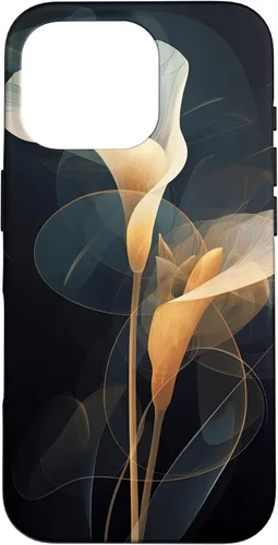 Vista 20 de Elegant Minimalist Calla Lily Abstract Dots Lines Background Case for iPhone 16