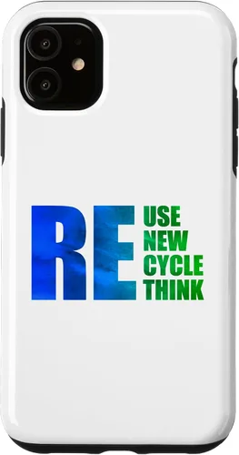 Vista 5 de iPhone 14 Reutilizar Renovar Reciclaje Repensar Salvar Día de la Tierra Klima Umwelt Case