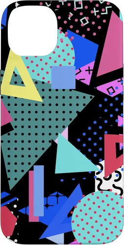 Vista 15 de 80s Geometric Memphis Pattern Vintage 1980s 90s Phone Cover Case for iPhone 17