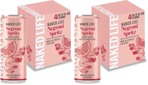 Vista 18 de Naked Life Bebidas sin alcohol, Classic G&T - Licores sin alcohol bajos en calorías con cero azúcar - Latas de 8.4 onzas líquidas, paquete de 4
