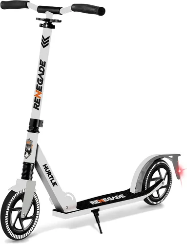 Vista 17 de Hurtle Renegade Kick Scooter for Kids, Teenagers & Adults - 2-Wheel Folding Scooter with Adjustable T-Bar Handlebar - Alloy Anti-Slip Deck