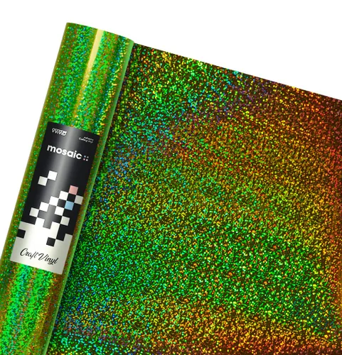 Vista 20 de VViViD Mosaic+ Vinilo para manualidades (holográfico cepillado azul, 1 x 5 pies)