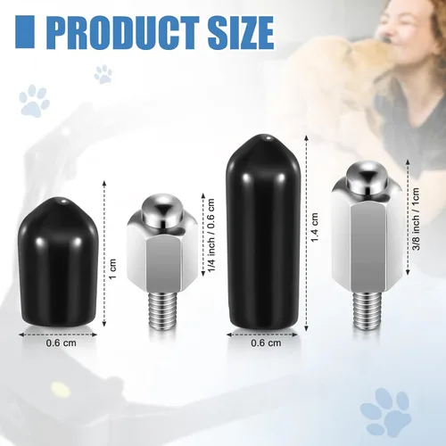 Vista 2 de 12 piezas de repuesto de puntos de contacto adicionales para collares de entrenamiento de perros, puntas de repuesto para collar de choque