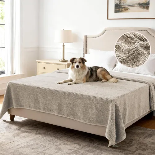 Vista 32 de H.VERSAILTEX Funda Antideslizante para Sofá de Mascotas Protector de Cama de Perro de Chenilla Funda de Sofá Gruesa y Suave Apta para Mascotas