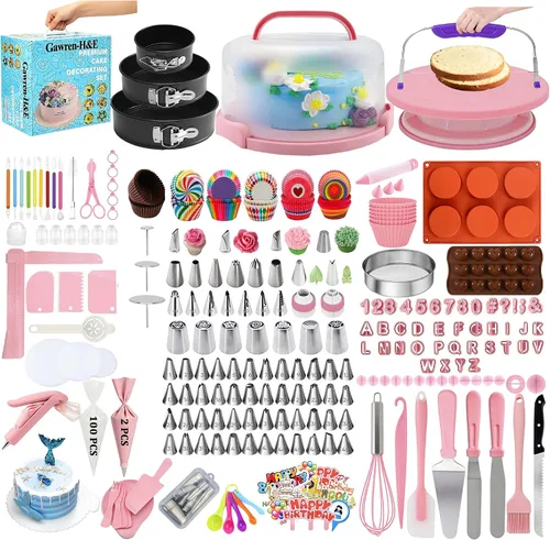 Vista 8 de Kit de decoración de pasteles, suministros para hornear Azul