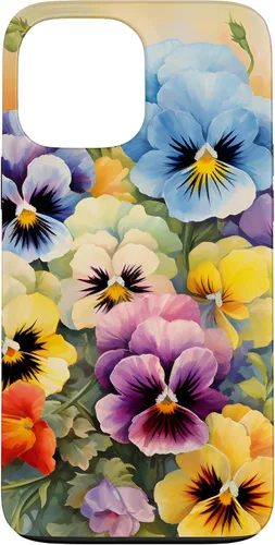 Vista 24 de Southern Boho Chic Happy Pansy Floral Garden Bouquet Case for iPhone 17