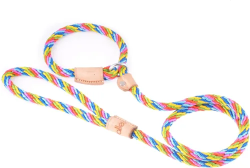 Vista 28 de Alvalley Correas de cuerda para perros con tapón, correas antideslizantes para mascotas para perros, correa suave trenzada sin tirones, ajustable